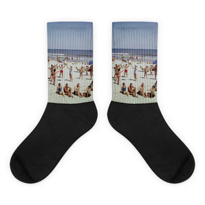 Wildwood Beach in the 1960's - Black Foot Socks