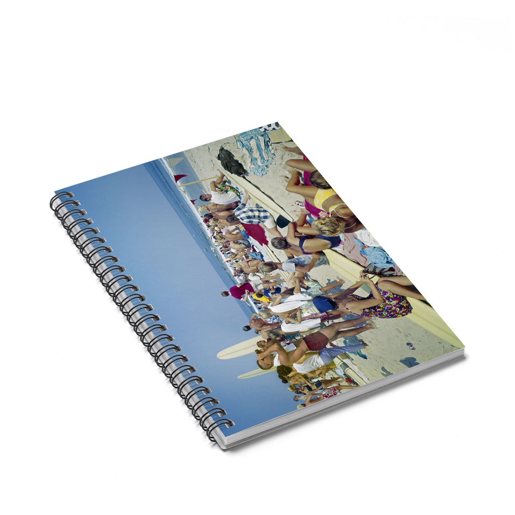 Surfing Contest 1960's Virginia Beach, VA - Spiral Notebook - Ruled Li ...