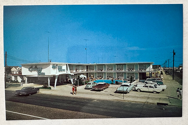 Chateau Bleu Motel 1960's Postcard, North Wildwood, New Jersey