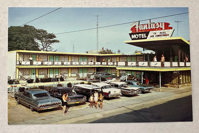 Fantasy Motel, 1960's Postcard, Wildwood NJ