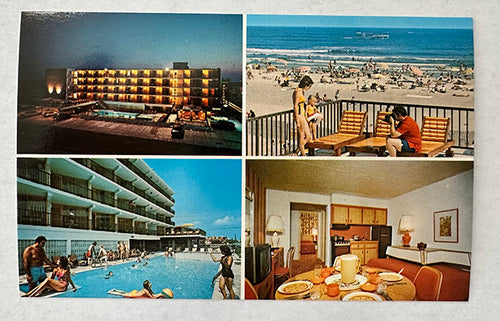 Ocean Holiday Motor Inn, 1970's Postcard, Wildwood Crest, New Jersey