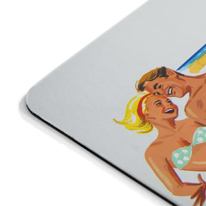Artwork 1960's Couple by the Pool - Mousepad