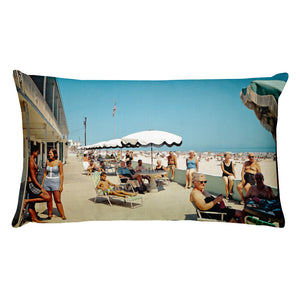Beach Waves Motel 1960's, Wildwood NJ - Rectangular Pillow
