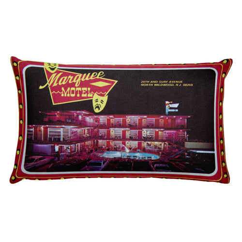 Marquee Motel, North Wildwood, NJ 1960's - Rectangular Pillow