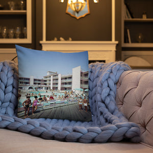Bahama Motel Ventnor New Jersey, 1960's Boardwalk & Pool - Premium Pillow